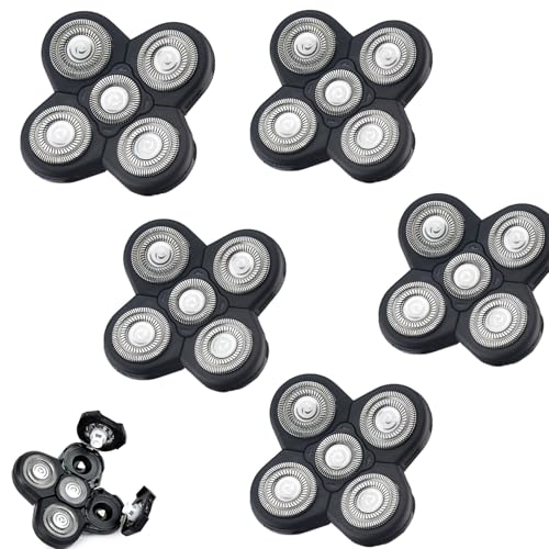 5PCS Waterproof Stainless Steel Head Shaver Replacement Blades for Freebird & FlexSeries