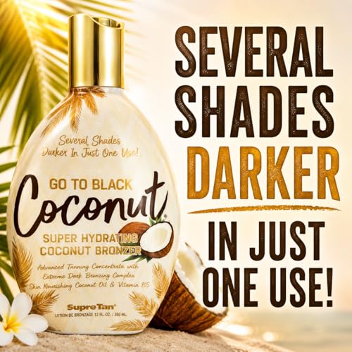 Deep Dark Coconut Tanning Lotion with Bronzing Technology - 12 fl oz