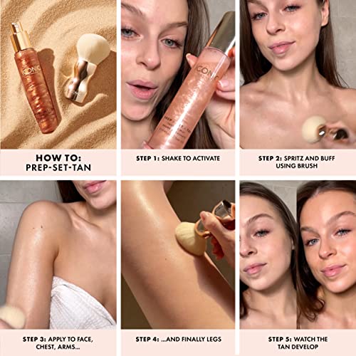 ICONIC LONDON Glow-Boosting Facial Tanning Mist 2.53 Fl Oz | Shimmer & Hydrate