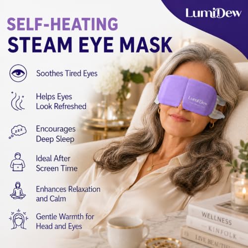 Self Heating Eye Mask 30 Pack Unscented - Warm Compress for Sleep & Dry Eye Relief
