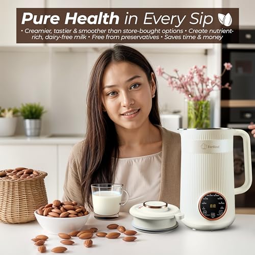 8-in-1 Nut Milk Maker for Almond Oat Soy Coconut Milk with Frother