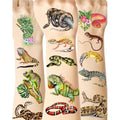 Glitter Animals Tattoos for Kids, 12 Sheets Glitter Dragon Cat Panda Tiger Elephant Panda Giraffe Temporary Tattoos for Kids Animals Themed Party Birthday Party Supplies Gifts Decoration