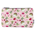 Loungefly Star Wars Baby Yoda Grogu Hearts and Flowers All Over Print Large Cosmetic Bag Pouch