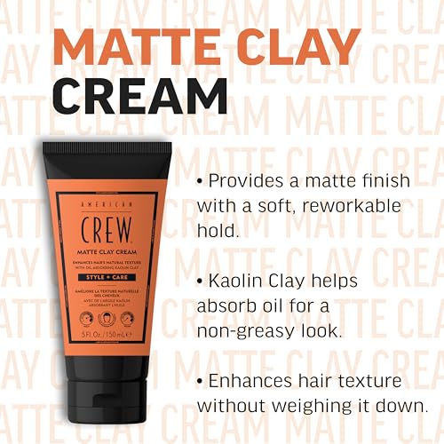 American Crew Matte Clay Cream for Men - Medium Hold & Natural Finish, 5 oz - Variation of THIS listing