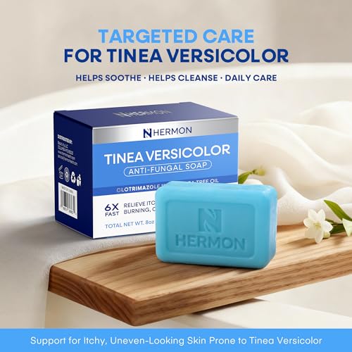 Hermon Tinea Versicolor Soap 8oz Pack of 2 – Antifungal Cleansing Bars for Skin Health