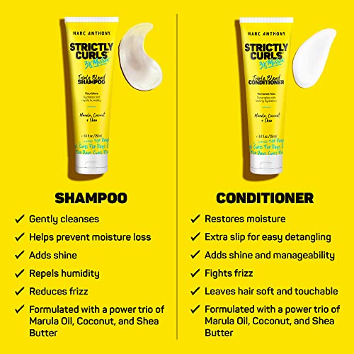 Marc Anthony Strictly Curls 3X Moisture Shampoo & Conditioner Set - 8.4 Fl Oz, Pack of 2