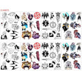 Anime JJK Halloween Face Temporary Tattoos£¨8 Sheets) Gifts Anime Cosplay Decor Tattoos Merch Cartoon Stickers Decal Party Favors Supplies for Teens Adult Man Women