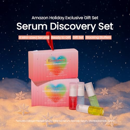 BIODANCE Serum Discovery Set: 4 Mini Serums Set, Korean Skin Care with Collagen Peptide, Ceramide Panthenol, Sea Kelp, Vitamin C Niacinamide, Skin Care Set | 10ml x 4 Serums