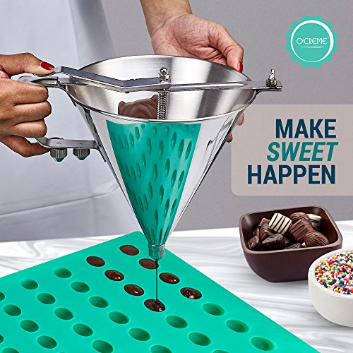 Stainless Steel Confectionery Funnel with Precision Nozzle Tips – O'CREME