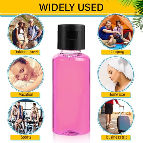 Mimorou Black Cap Clear Boston Round 1oz Travel Bottle Bulk 150 pcs