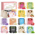 24 Pack Natural Bar Soap Gift Set with Olive Extract & Sisal Bags - Moisturizing Body Wash