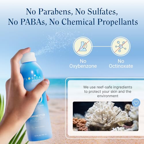 Florida Salt Scrubs SPF 30 Sunscreen Spray, 5.49 oz Pack of 2, Hawaii 104 Reef Act compliant