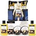 Sandalwood Luxury Men’s Grooming Gift Set - 7-Piece Body Wash, Lotion & More