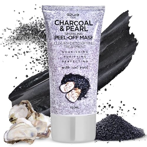 Azure Cosmetics Peel-Off Masks Bundle - Rose Gold, Gold, Charcoal & Pearl - Variety Pack of 3