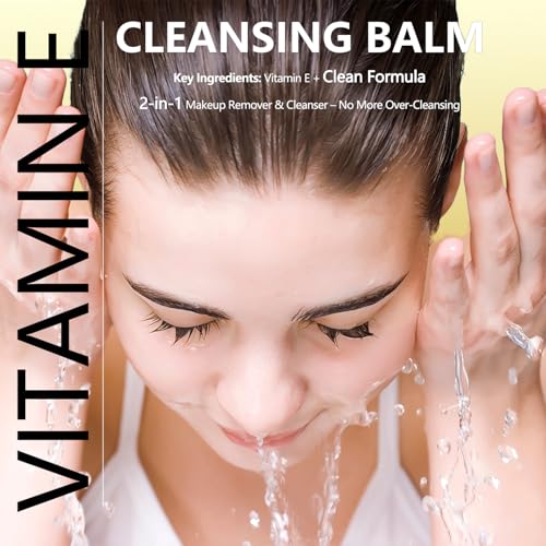 Vitamin E Cleansing Balm 4-Pack – Melts Waterproof Makeup & SPF, Travel-Friendly (3oz) - YOUFE Variation 4