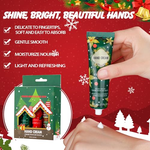 30 Pcs Christmas Hand Cream Gift Bulk with Gift Boxes Travel Size Moisturizing Hand Lotions for Christmas Stocking Stuffers Xmas Party Favors Holiday Gifts for Women Mom(Xmas Tree)