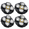 Silvery 4-Pack Head Shaver Replacement Heads for Microtouch Titanium Head Bald Men
