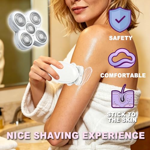 3 Pack White Titanium Alloy Shaver Heads Replacement for Frebird Flex Series - Men's Electric Head Shaver