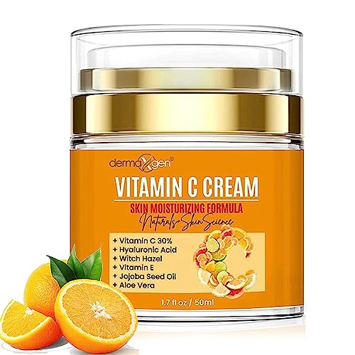 Vitamin C Moisturizing Cream & Turmeric Eye Cream Set ? Hydrating Skincare Duo for All Skin Types, Targeting Dullness, Puffiness & Fine Lines.