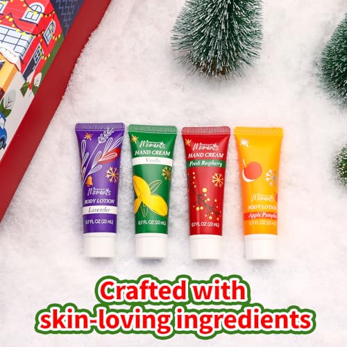 Advent Calendar 2025 Gift Set for Women, 24pcs Holiday Gifts with Body Lotion, Hand Cream, Shower Gel, Bath Bomb, Spa Gifts Basket, New Year Gifts for Women