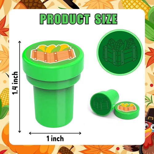 96PCS Thanksgiving Party Favors - 72PCS Pre-Cut Temporary Tattoos & 24PCS Stamps - Ideal Fall Harvest Pumpkin Autumn Themed Birthday Card Decorations Supplies Goodie Bag Baby Shower Kids Gifts Rewards