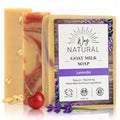 Goat Milk Soap Bar Set - Lavender, Cherry Almond, Honey Oatmeal - 3 Pack 5oz Handmade Skincare