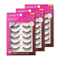 3 Pack Demi Wispies False Eyelashes - Natural, Fluffy, Reusable Human Hair Lashes
