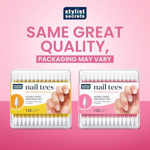 Double-Pointed Cotton Swabs for Nail Care - 120 Count, 6 Pack