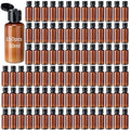 Mimorou 150 Pack 30ml Travel Bottles Bulk with Black Caps & Brown Bottles