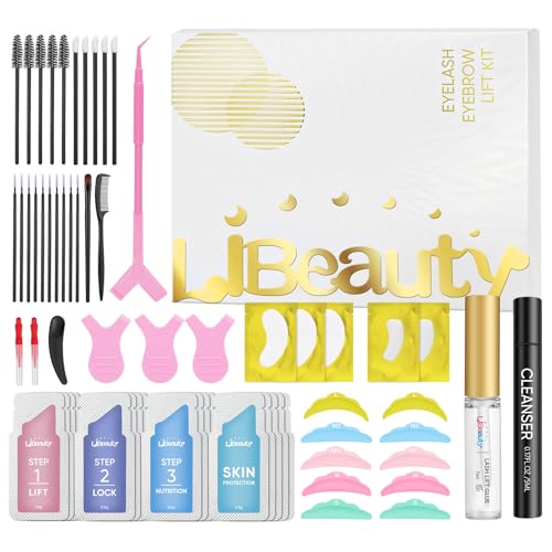 Libeauty Lash Lift & Brow Lamination Kit with Strong Glue - DIY Professional Results
