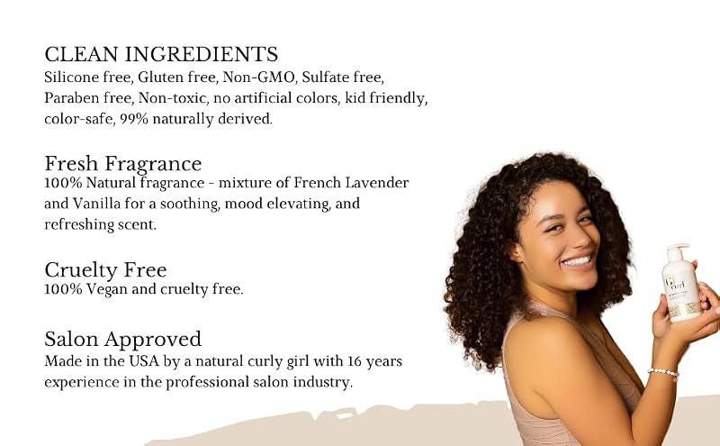 Curl Defining Cream for All Hair Types - Vegan, Natural, Hydrating