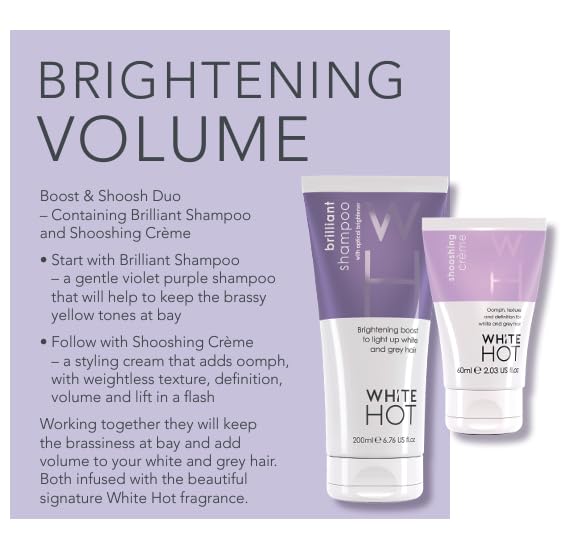 Silver Hair Brightening Duo - Shampoo & Volumizing Crème for Grey & White Hair