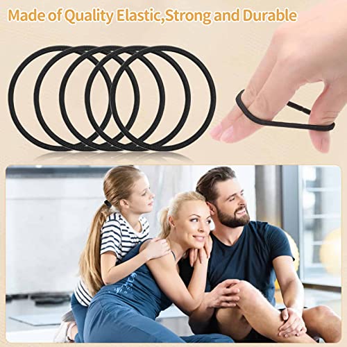 150 Pack Black Hair Ties for Thick Curly Hair Bulk Ponytail Holders - Variation of THIS Listing