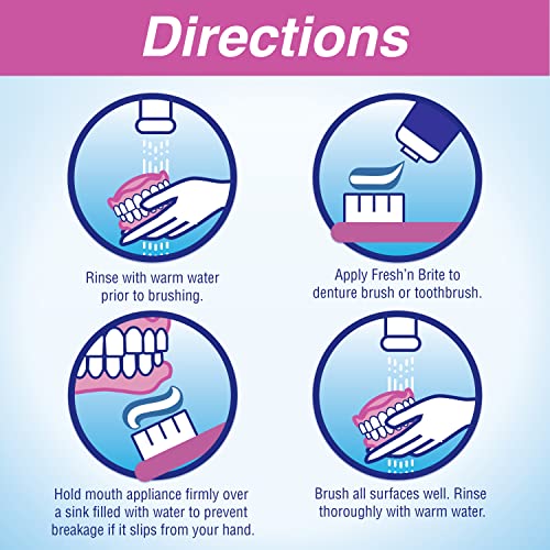 Denture Cleaning Paste for Removable Dentures & Mouthguards - Fast Stain Removal, Pack of 3