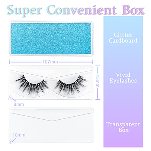False Eyelashes Pack 3D Faux Mink Fluffy Volume Natural Look 5 Styles 30 Pairs - Reusable Handmade Cotton Band