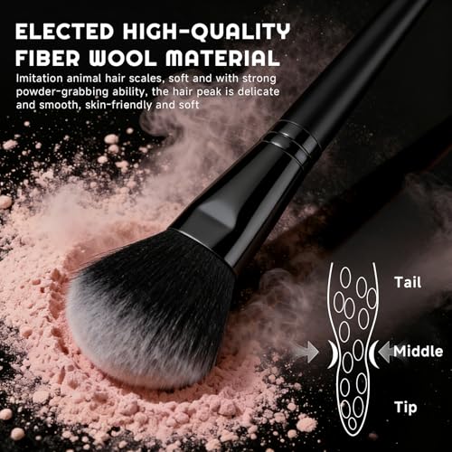CLRDZN Black 62-Piece Professional Makeup Brush Set with Case
