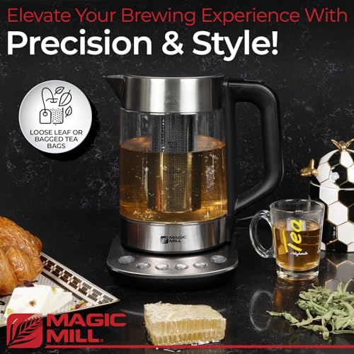 Electric Kettle with Tea Infuser 1.7L, Temperature Control, Rapid Boil, BPA Free