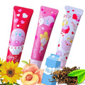 Kirby 3EA Cute Hand Cream for Women, Small Hand Cream Travel Size for Dry Cracked Hands with Sunflower, Rose& Camellia, Mini Hand Lotion for Dry Skin from Japan| Black Tea, Peach Tea, Milk Tea