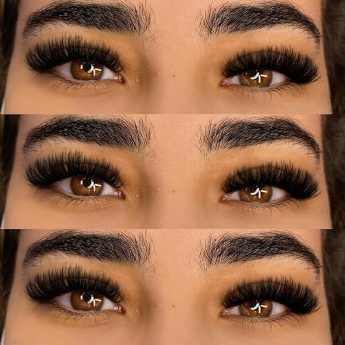 Geeneiya Eyelash Clusters Full Lash Extension Mink Thick Cluster Eyelash Extensions 10-18MM Cluster Lashes Individual Wispy Fake Eyelashes, Not Kit (60D+80D, 280Pcs)
