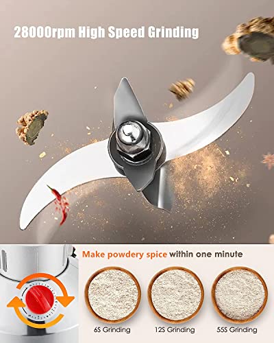 700g Hand-Held Safety Electric Grain & Spice Grinder with 2400W Motor