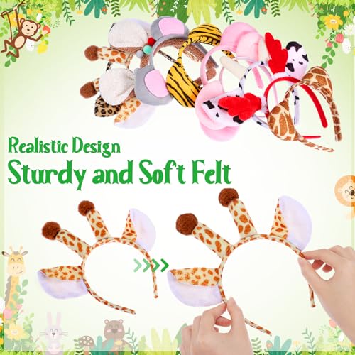 35 Pcs Animal Ears Headbands for Kids & Adults - Zoo Jungle Cat Hair Accessories