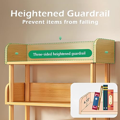 3-Tier Wooden Open Bookcase, Oak