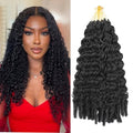 Pre-Looped Burmese Curly Crochet Hair 18 Inch - 8 Pack 1B for Black Women