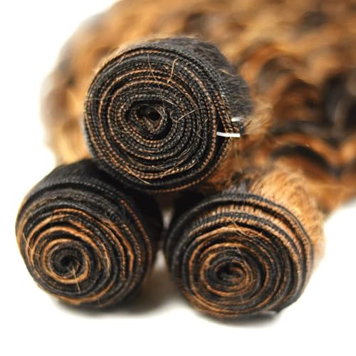 Deep Wave Human Hair Bundles 20 22 24 Inch P1B/30 Highlight Brown Brazilian Virgin Hair