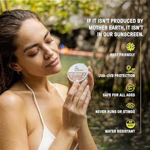 Raw Element Ultra-Moisturizing Tinted Face Cream, Non Toxic Mineral Face Sunscreen, Daily Tinted Moisturizer, Non-Nano Zinc Oxide, Reef Friendly, All Ages, SPF 30, 1.8 oz, Island, Pack of 1