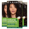 Hair Dye Kit - Demi-Permanent, 4 Dark Brown, 3 Pack - Natural Instincts