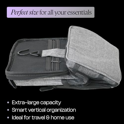 Opaal 11-Inch Vertical Makeup & Hair Tool Organizer Bag for Travel