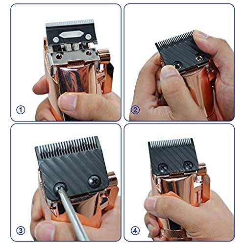 FX603B Black Graphite Fade Replacement Blades compatible with BaBylissPRO Barberology Replacement Clipper fade Blades FX870/FXF880/FX810/FX825/FX673N,2 Pcs