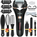 Electric Foot Callus Remover- Long Service Time, Rechargeable Electronic Foot File- Ideal Gift, Professional Pedicure Tools, Waterproof Foot Scrubber, Pedicure Kit Feet Care for Dead Skin (Black)