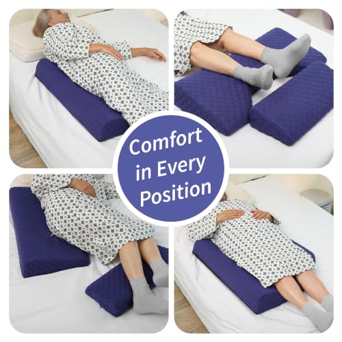 Lenora Bed Sore Pillow Set with Auxiliary Pillow - Dark Slate Blue